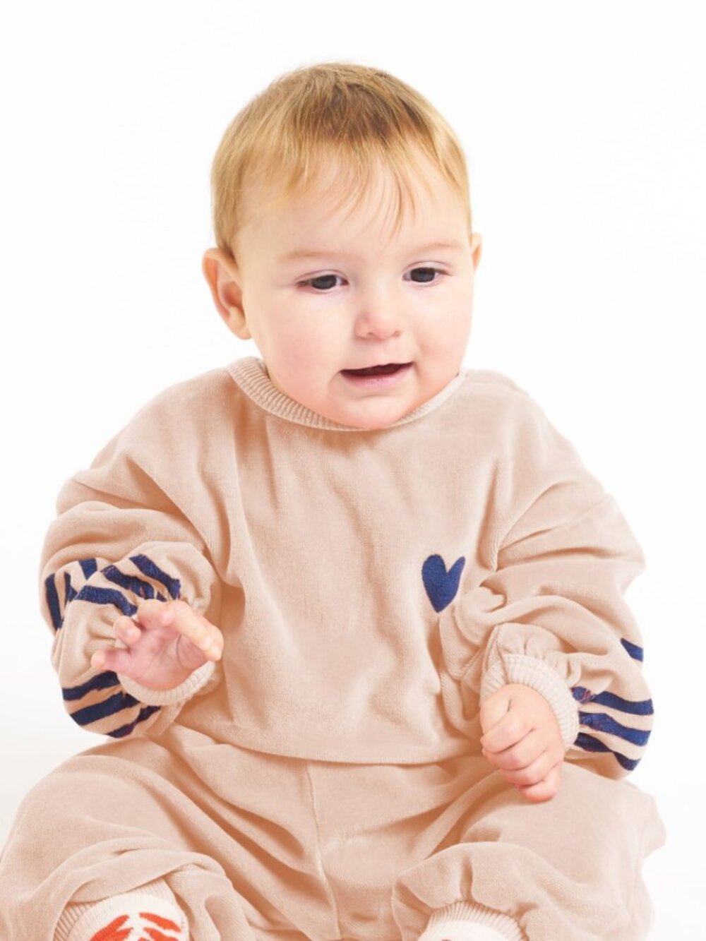 Bobo Choses Baby Sweatshirt Corner Stripes Velour 2-3